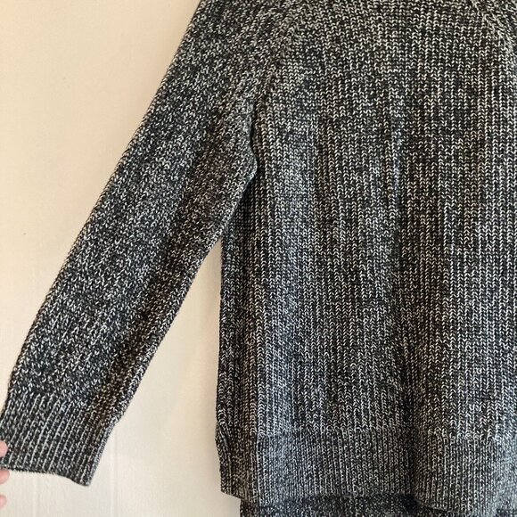 Ellen Tracy Slouchy Sweater Cotton Blend Herringbone Ragg High Low Overs… - Picture 3 of 10